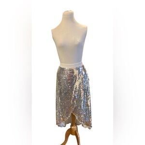 Shimmering Asymmetrical Sequin Skirt
